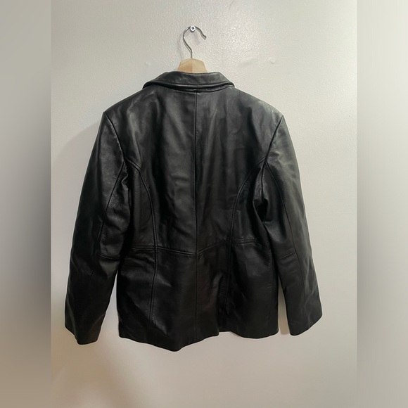 Vintage Wilson's Leather 90s Short Leather Jacket Women's Large Black - Picture 8 of 8